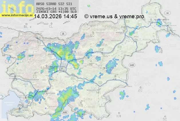 Radarska karta padavin