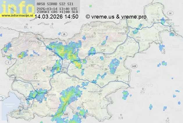 Radarska karta padavin