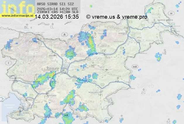 Radarska karta padavin