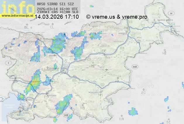 Radarska karta padavin