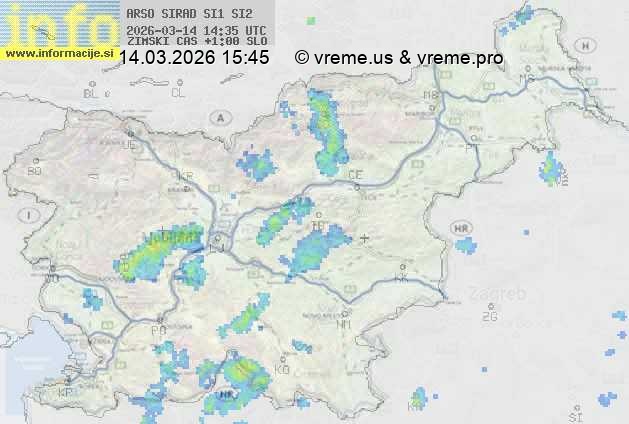 Radarska karta padavin