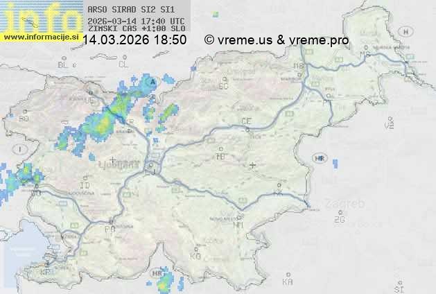 Radarska karta padavin