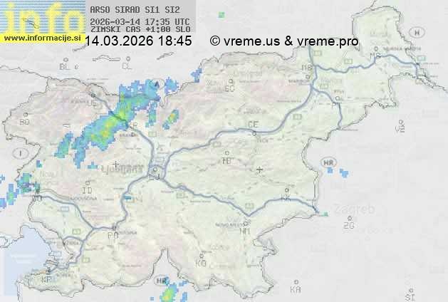 Radarska karta padavin