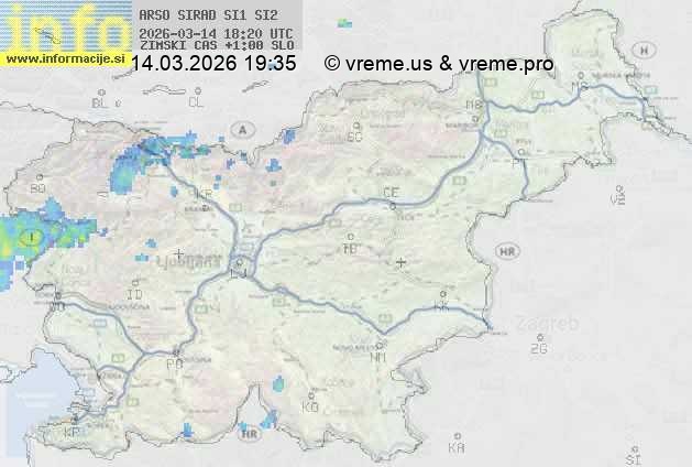 Radarska karta padavin