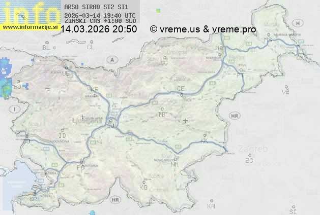 Radarska karta padavin