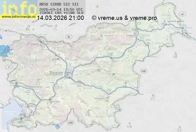 Radarska karta padavin