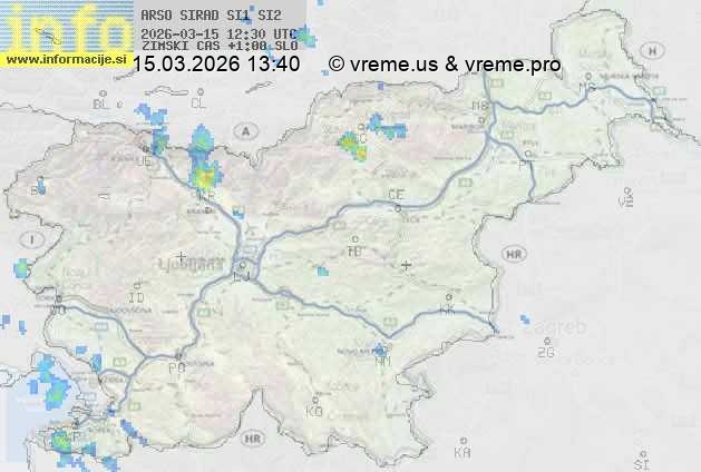 Radarska karta padavin