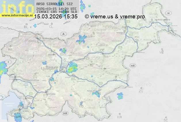 Radarska karta padavin