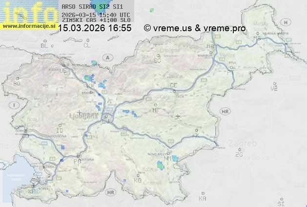 Radarska karta padavin