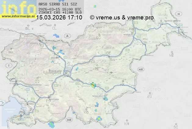 Radarska karta padavin