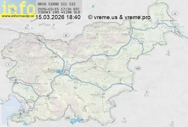 Radarska karta padavin