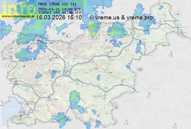 Radarska karta padavin