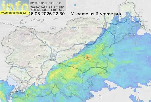 Radarska karta padavin