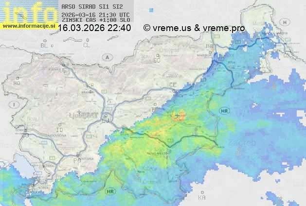 Radarska karta padavin