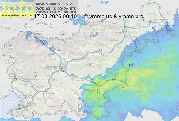 Radarska karta padavin