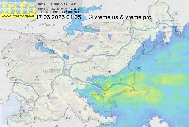 Radarska karta padavin