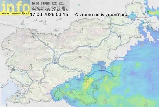 Radarska karta padavin