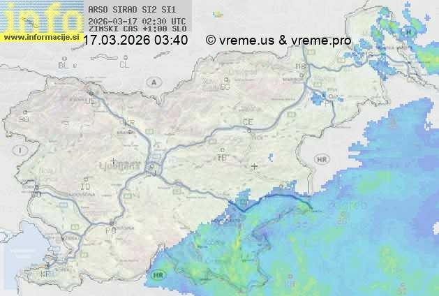 Radarska karta padavin