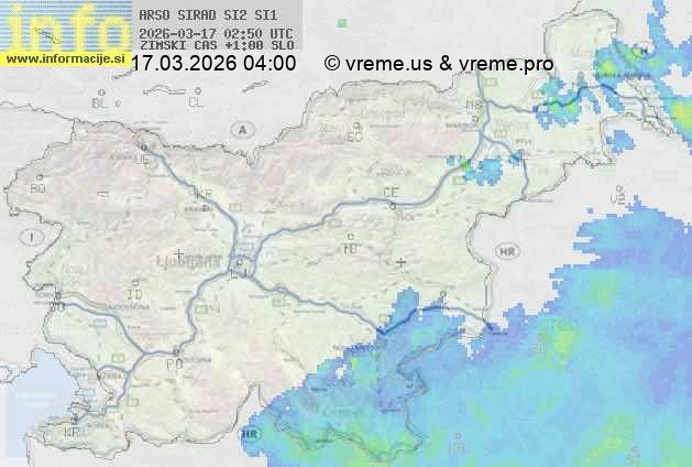 Radarska karta padavin