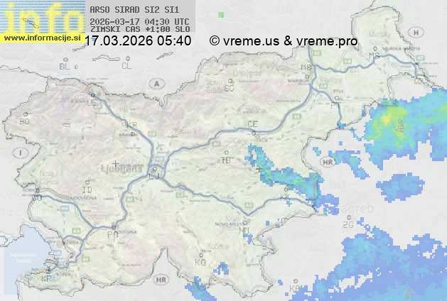 Radarska karta padavin