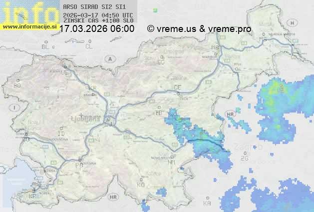 Radarska karta padavin