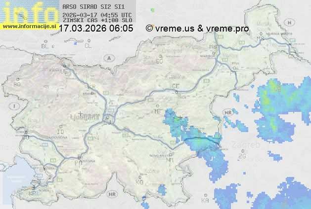 Radarska karta padavin