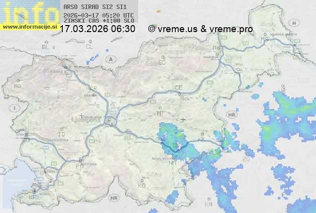 Radarska karta padavin