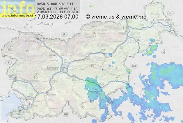 Radarska karta padavin