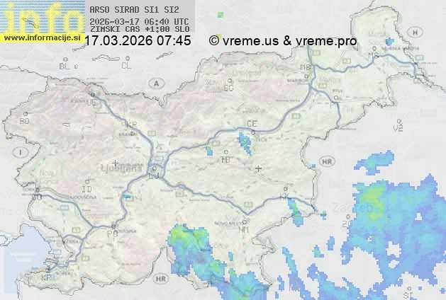 Radarska karta padavin