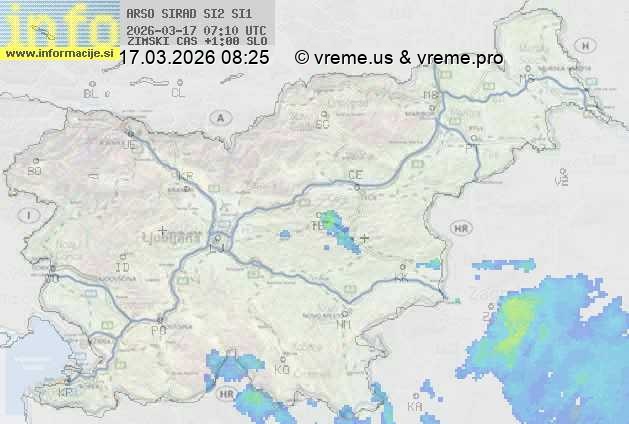 Radarska karta padavin