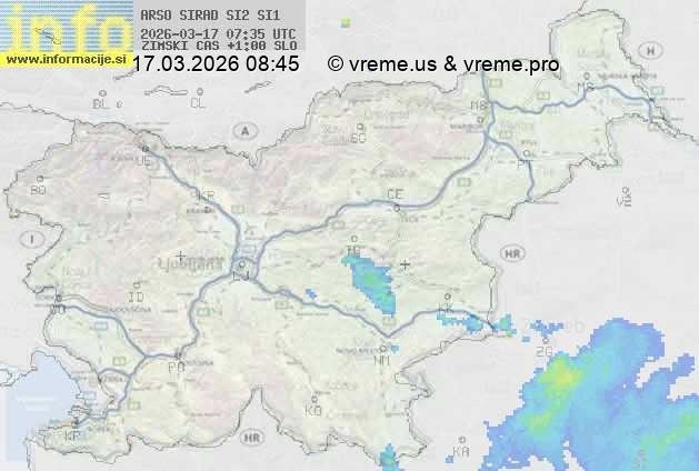 Radarska karta padavin