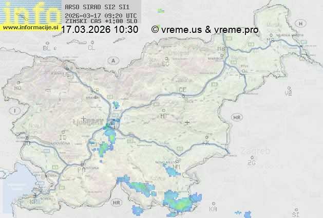 Radarska karta padavin