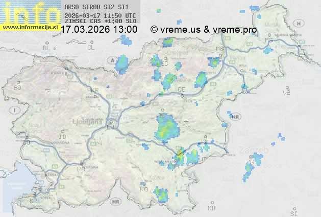 Radarska karta padavin