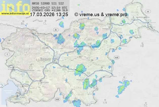 Radarska karta padavin