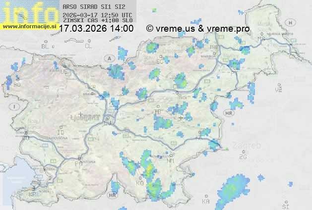 Radarska karta padavin