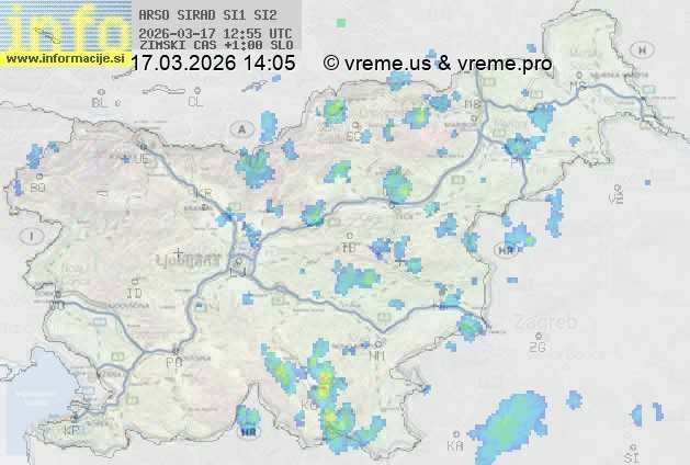 Radarska karta padavin