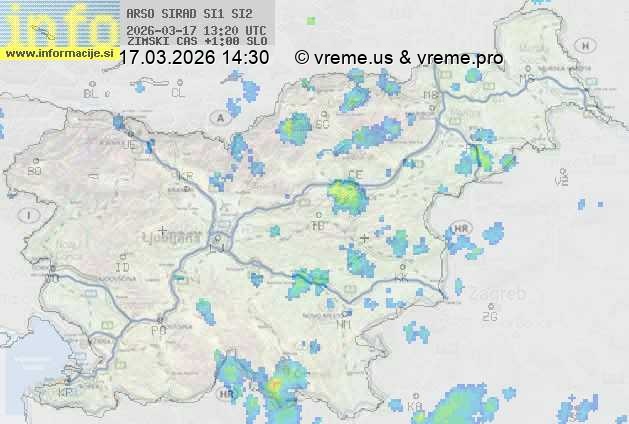 Radarska karta padavin