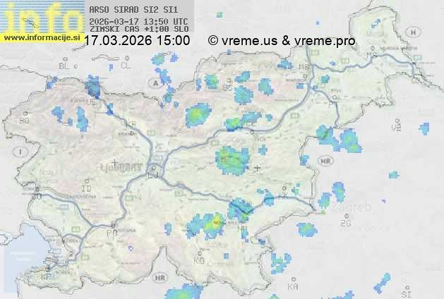 Radarska karta padavin