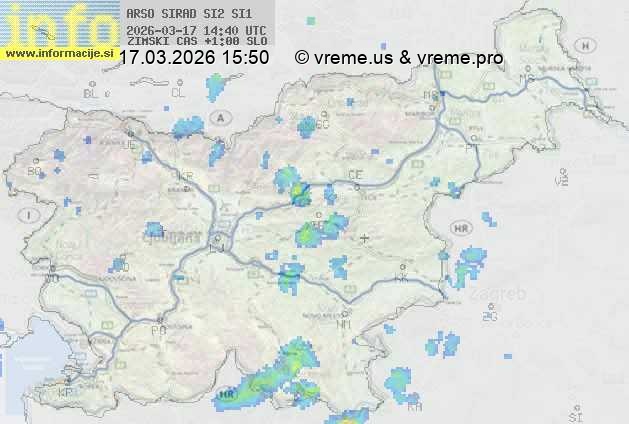 Radarska karta padavin