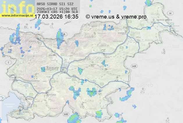 Radarska karta padavin