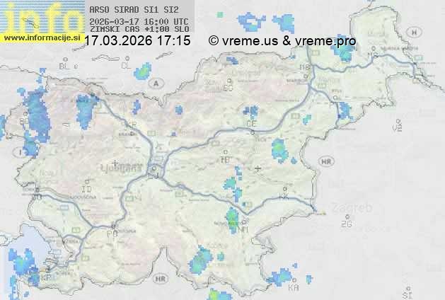 Radarska karta padavin