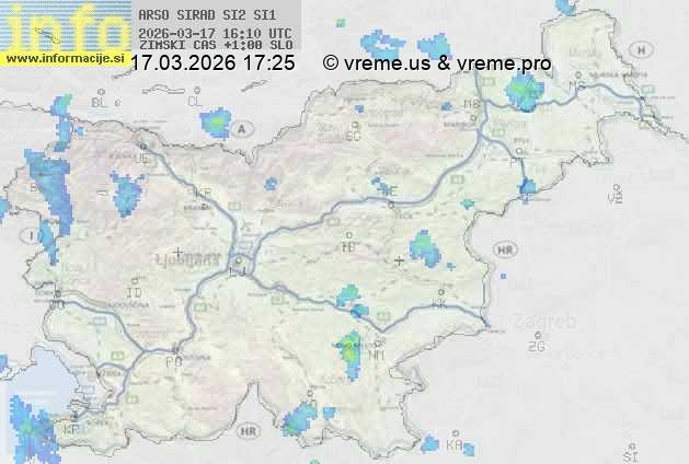 Radarska karta padavin