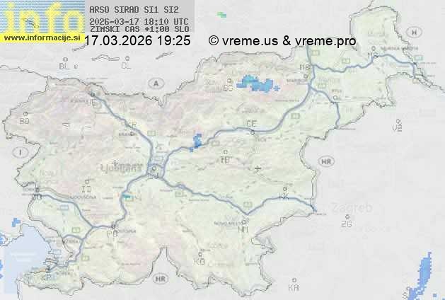 Radarska karta padavin