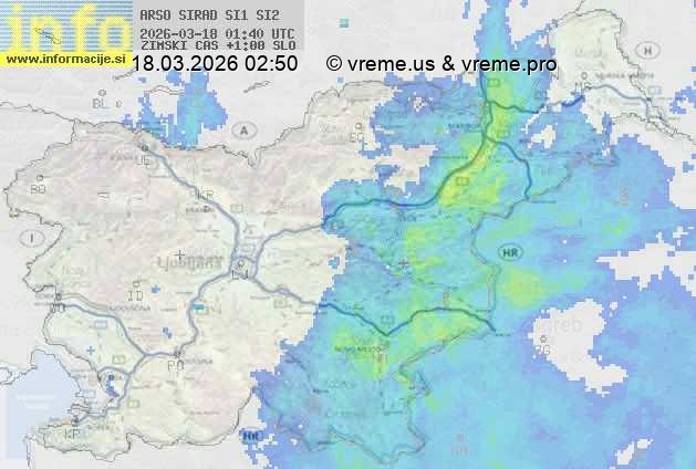 Radarska karta padavin