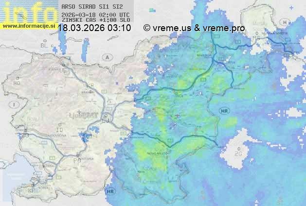 Radarska karta padavin