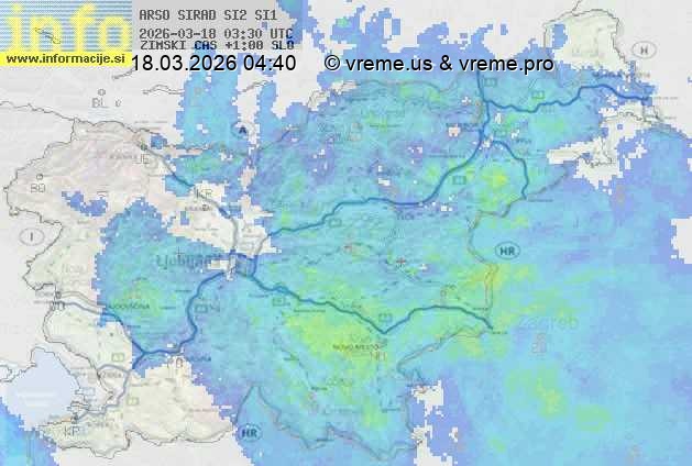Radarska karta padavin