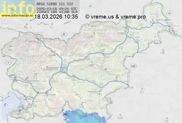 Radarska karta padavin