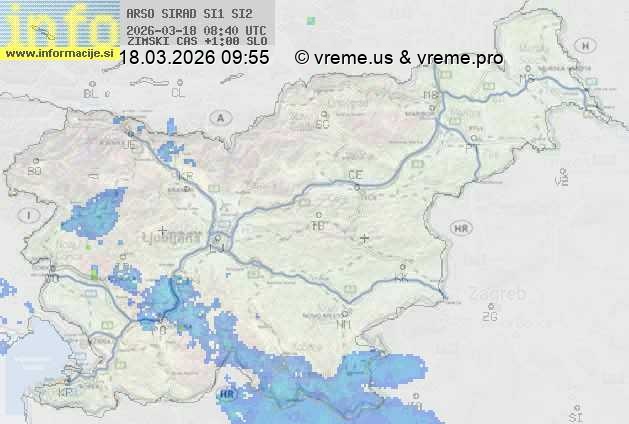 Radarska karta padavin