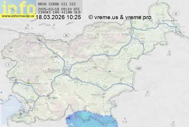 Radarska karta padavin