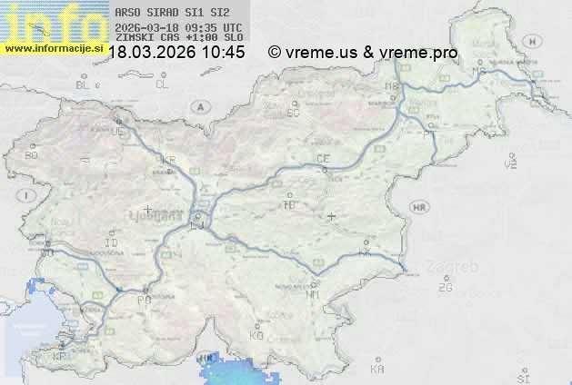 Radarska karta padavin